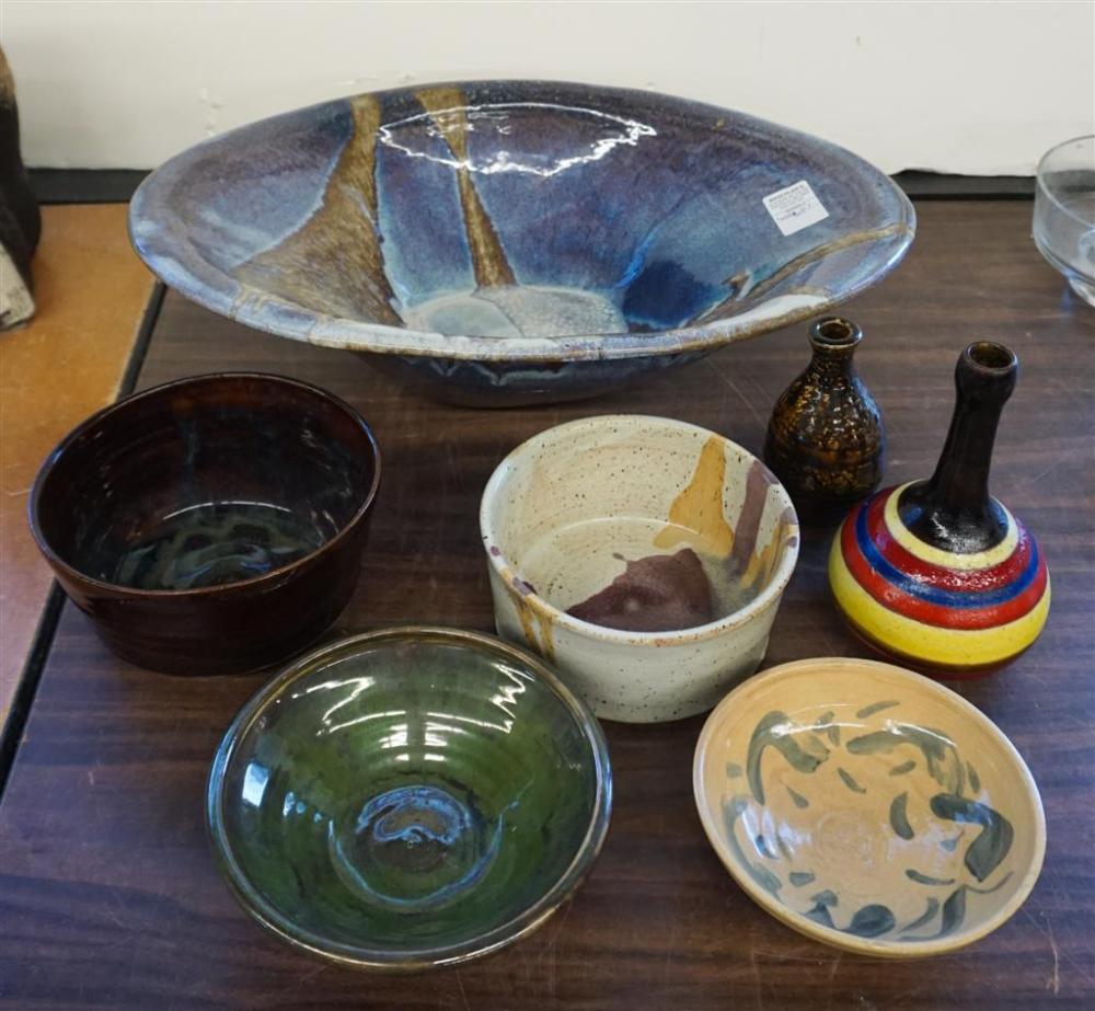 GROUP OF CONTEMPORARY GLAZED POTTERY