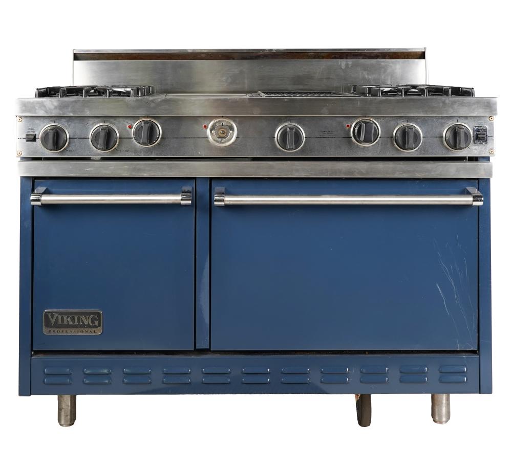 VIKING BLUE ENAMEL STOVEfour burner  326e77