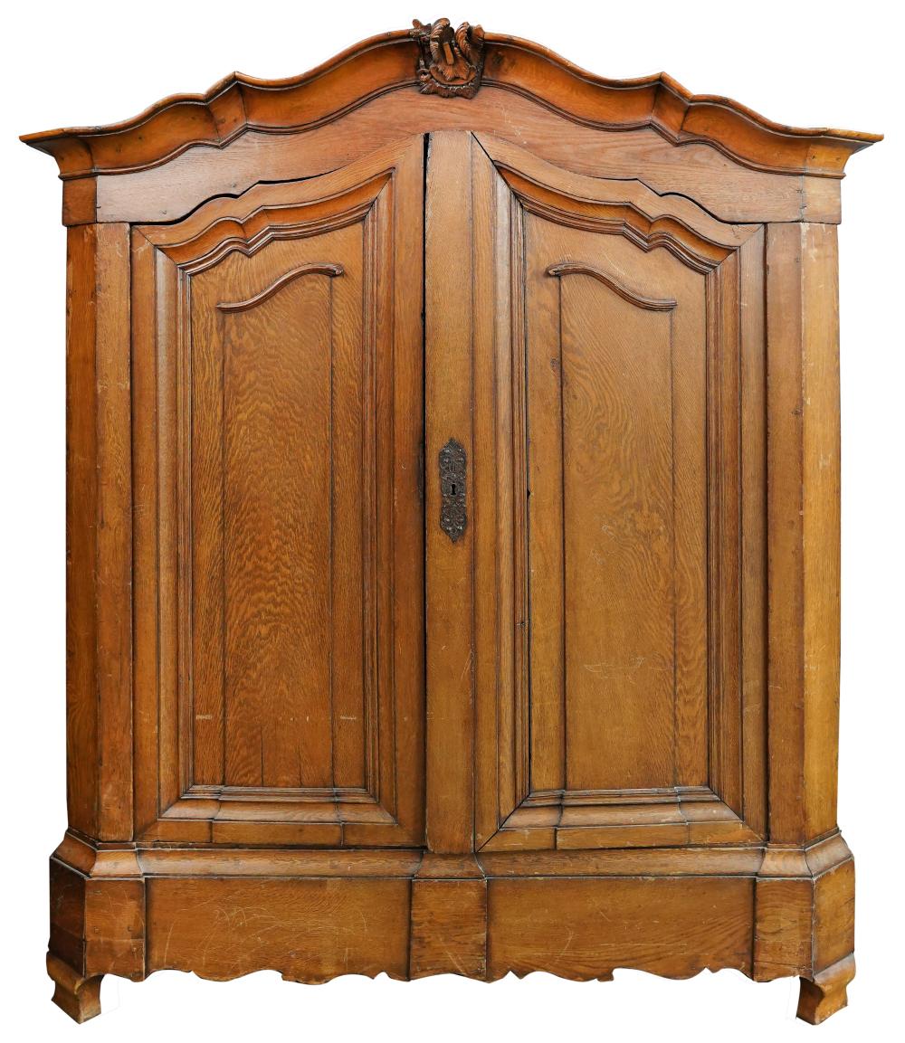 CONTINENTAL CARVED OAK ARMOIREwith 326e90