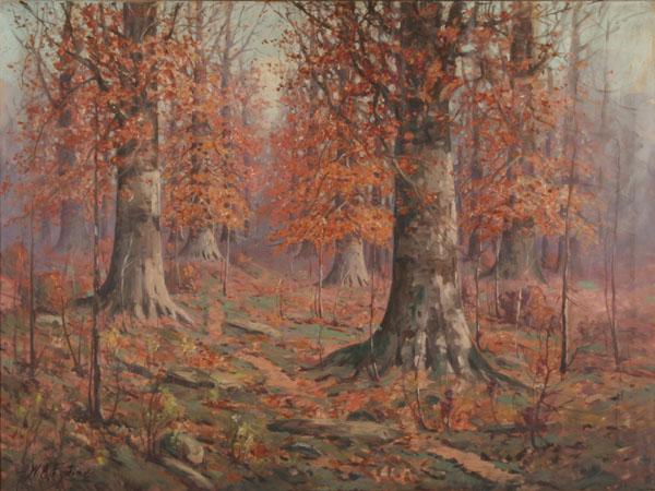 W A Eyden autumn wooded landscape 50b12