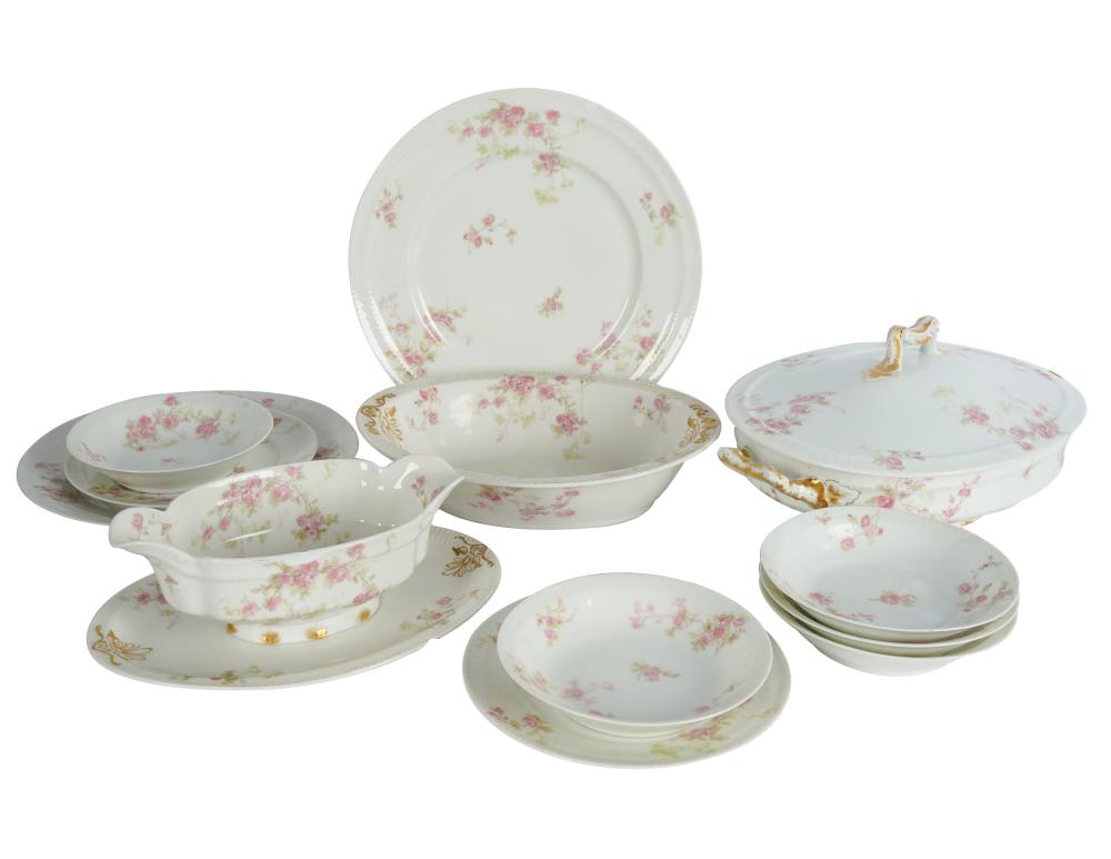 HAVILAND LIMOGES PORCELAIN SERVICEgreen