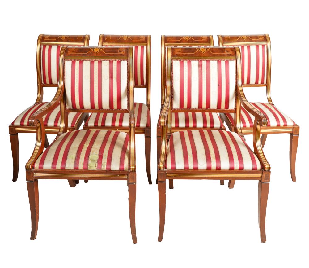 SET OF EMPIRE STYLE GILT MAHOGANY 326f22