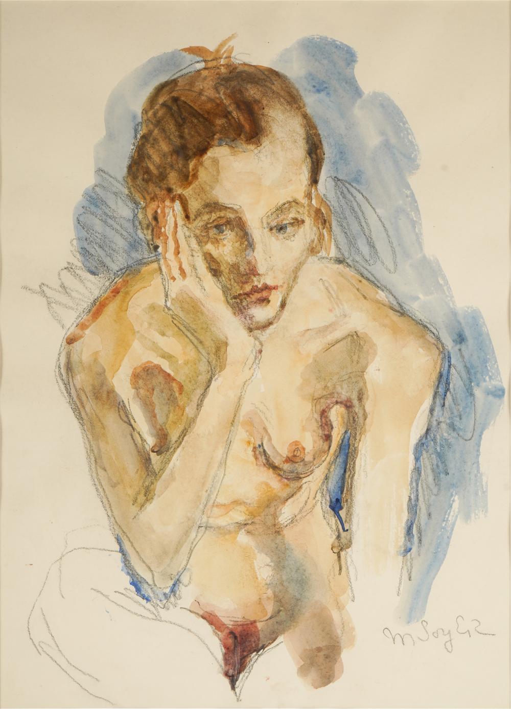 MOSES SOYER (1899 - 1974): THOUGHTFUL