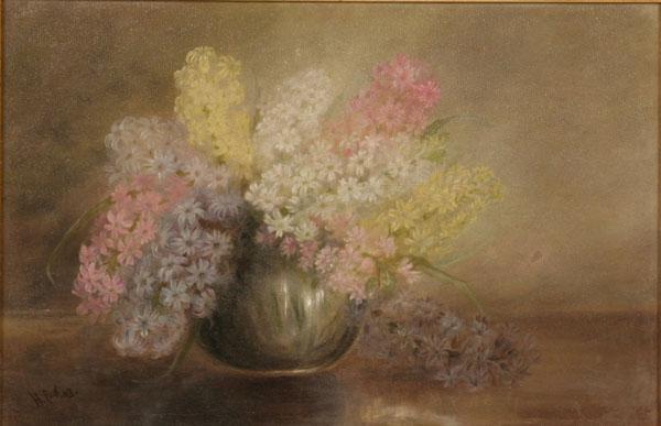 Floral arrangement oil on board  50b29