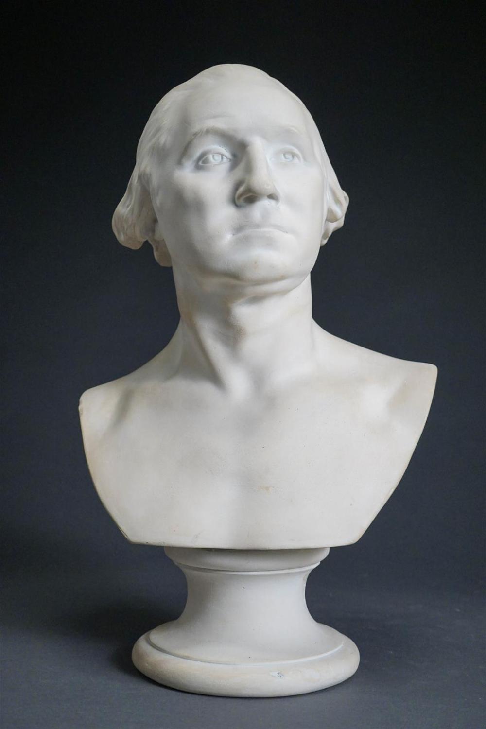 PLASTER BUST OF GEORGE WASHINGTON, H: