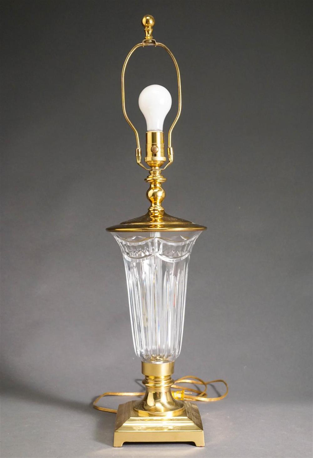 WATERFORD CRYSTAL TABLE LAMP, H: