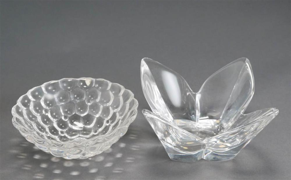 TWO ORREFORS CRYSTAL BLOSSOM FORM 327027