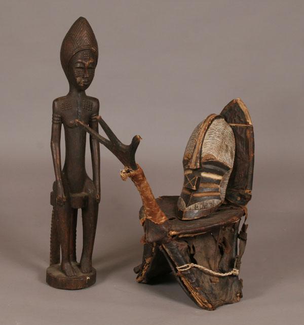 Lot of three African tribal wooden