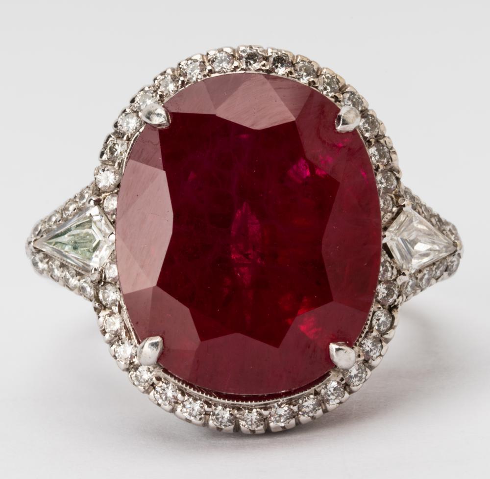 WHITE GOLD RUBY DIAMONDCenter 32706a