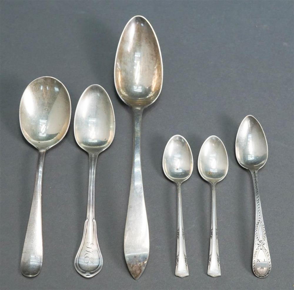 THREE ENGLISH AND THREE AMERICAN STERLING