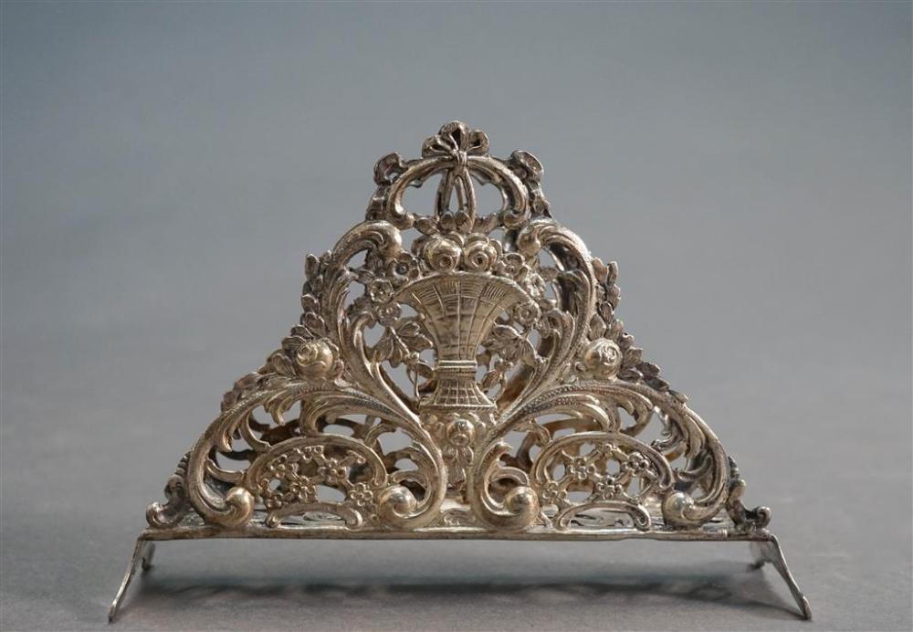 GERMAN 800-SILVER NAPKIN HOLDER,