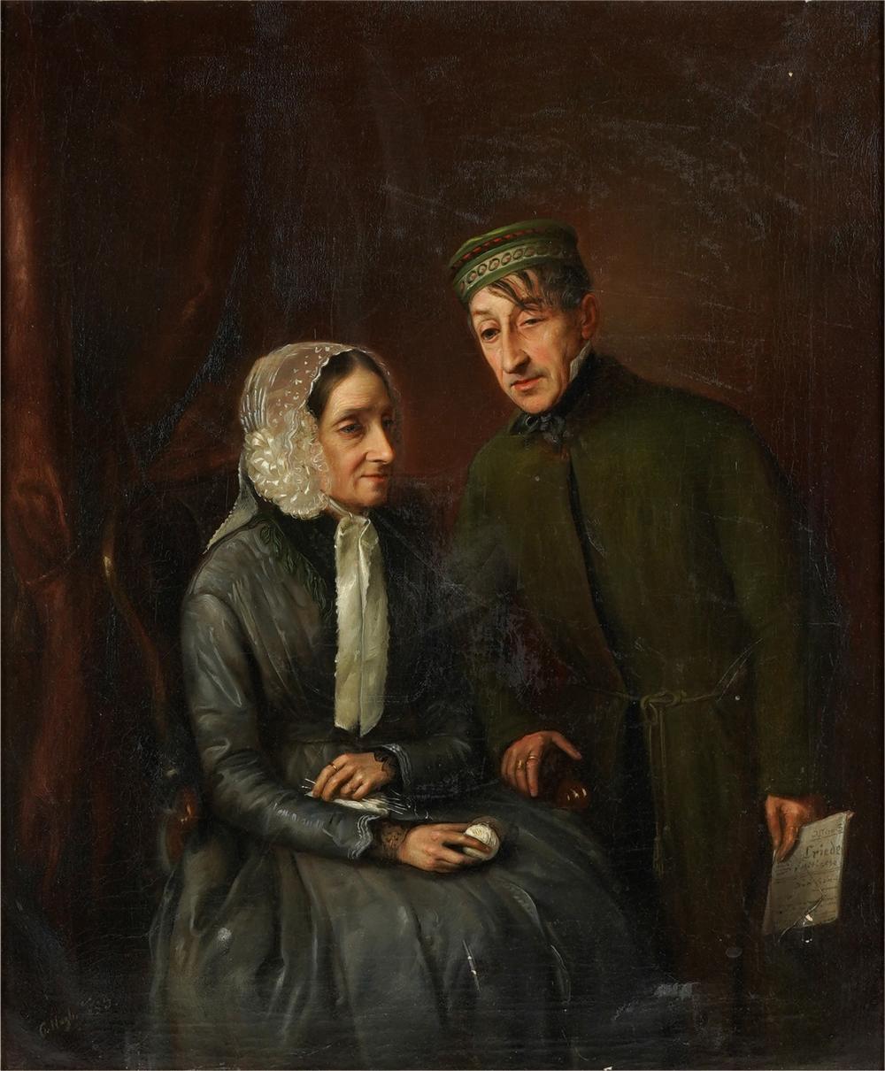 19TH CENTURY: MAN WITH SEATED WOMAN1853;