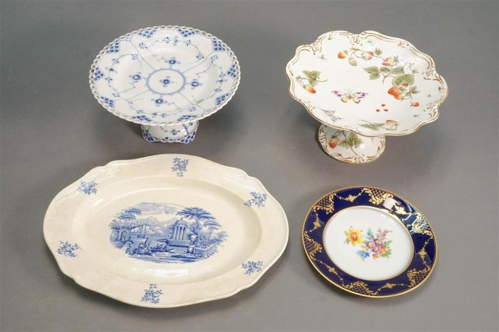 COLLECTION OF FOUR EUROPEAN PORCELAIN