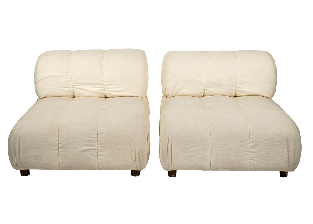 TWO MODERN UPHOLSTERED CHAIRSunsigned  3271f1