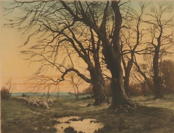 Pastoral landscape, the foreground