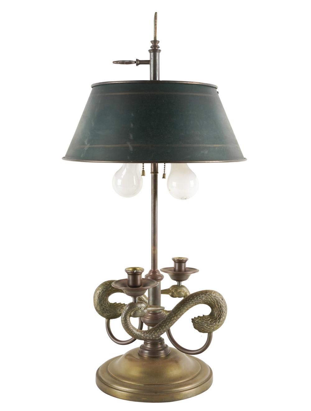 EMPIRE-STYLE BRASS BOUILLOTTE LAMPthe