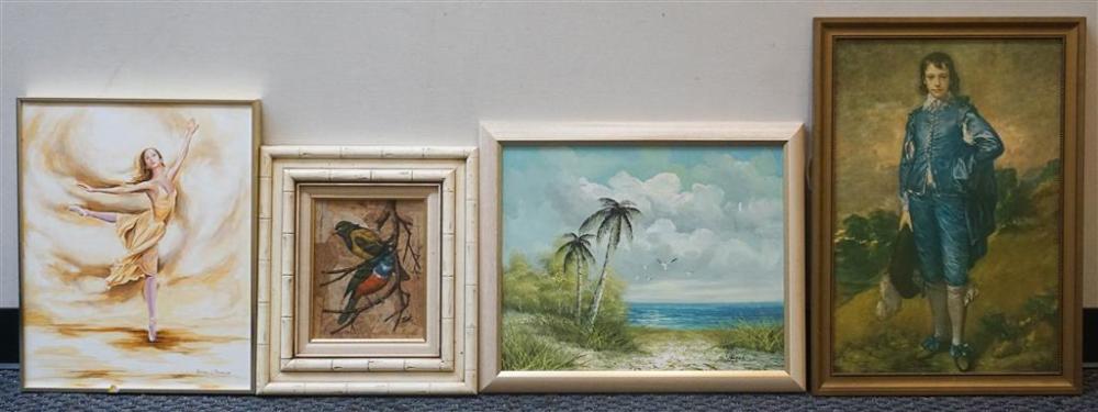 FOUR FRAMED WORKS OF ART LARGER  327230