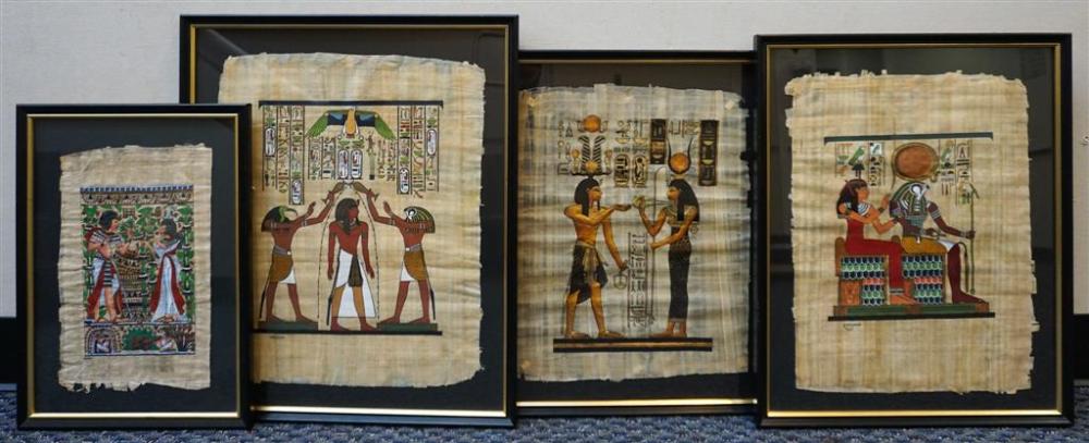 SET OF FOUR EGYPTIAN WATERCOLORS