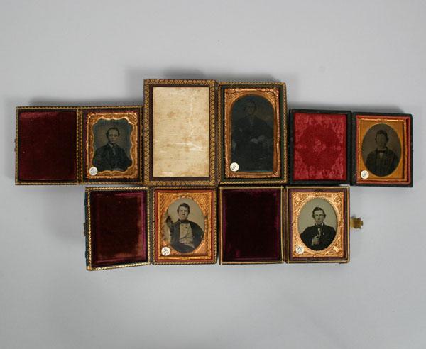 Five leather daguerreotype cases  50b71