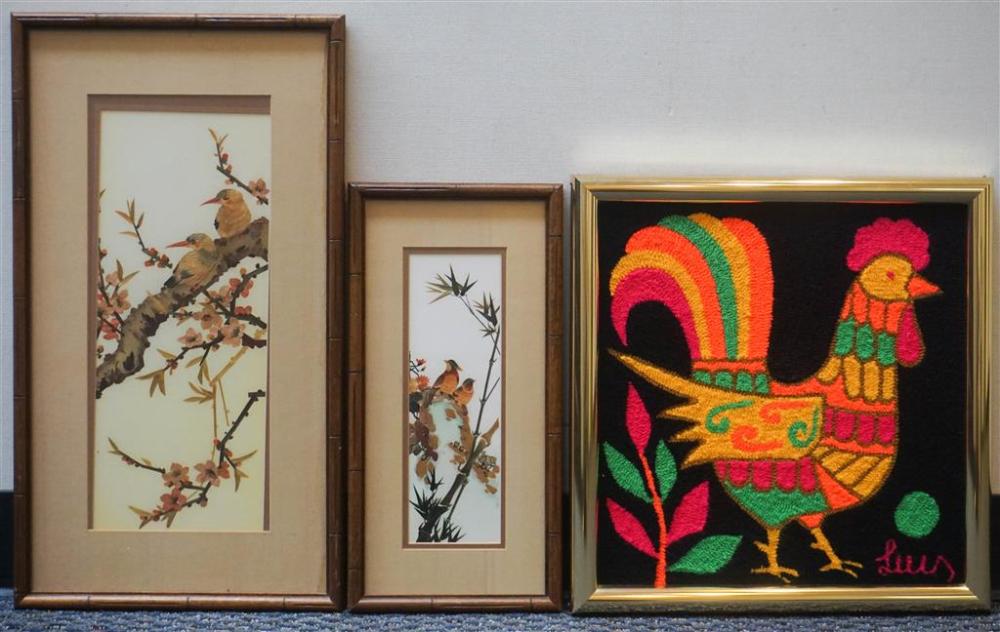 TWO FRAMED ASIAN SILK COLLAGES 327287