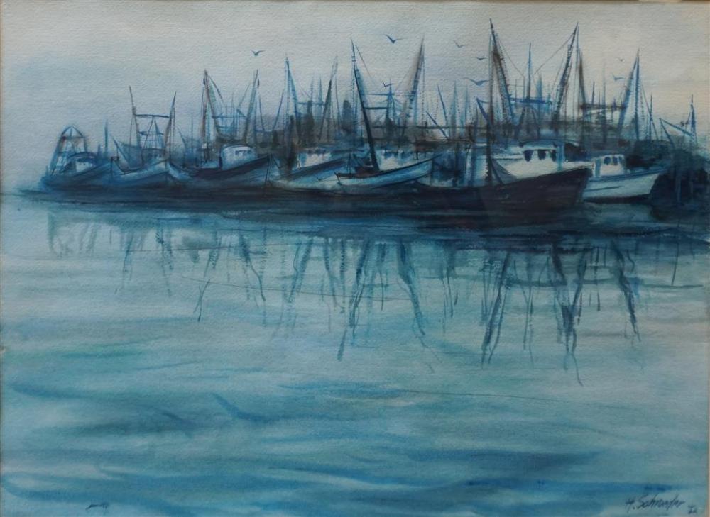 N. SCHROEDER, FISHING BOATS ON