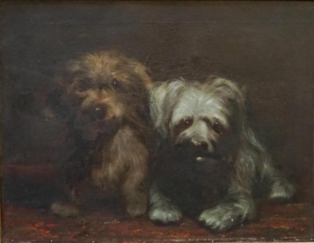19TH 20TH CENTURY SCHOOL TWO DOGS  327299