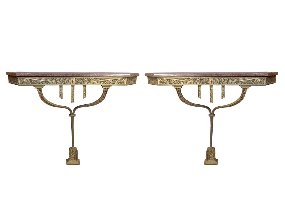 PAIR OF ART DECO STYLE CONSOLE 3272ed
