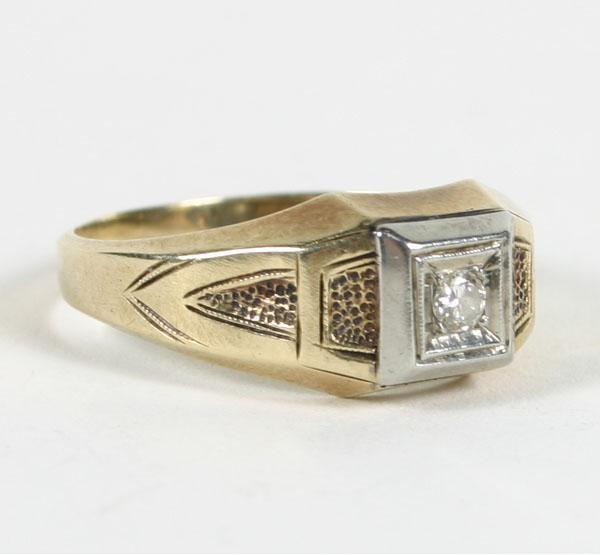 Yellow and white 14K gold Art Deco 50b80