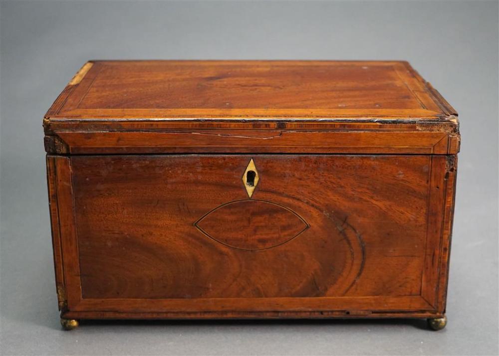 REGENCY INLAID MAHOGANY TEA CADDY  327363