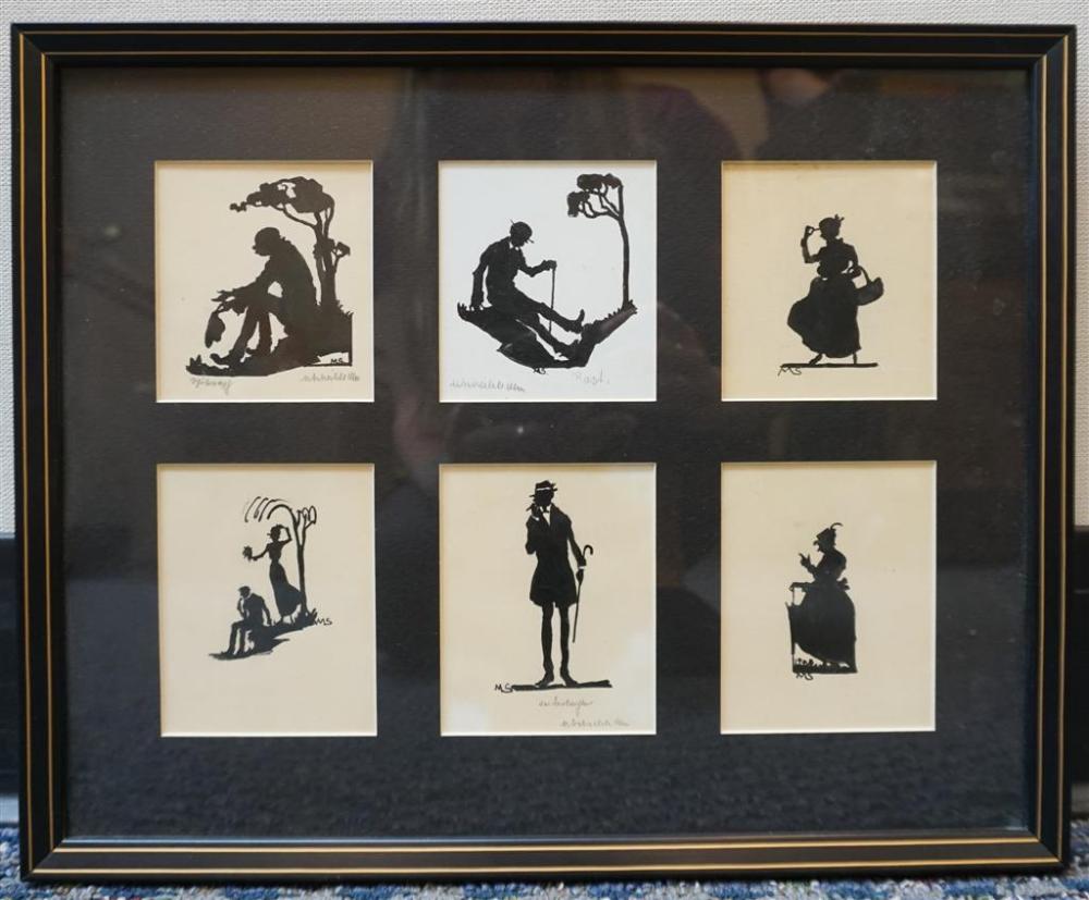 SET OF SIX SILHOUETTES FRAMED AS 32739b