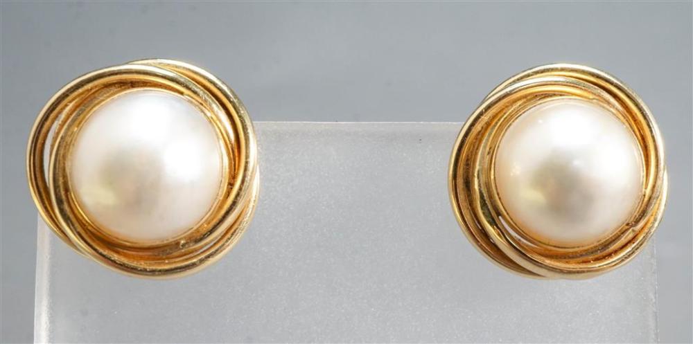 PAIR OF 14 KARAT YELLOW GOLD AND 3273d9