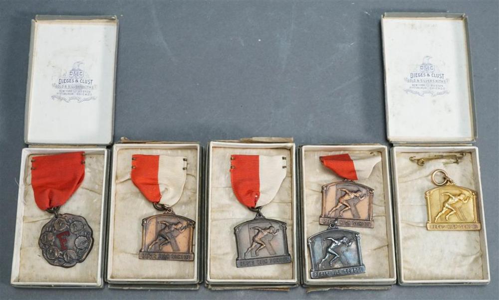 SIX DIEGES & CLUST SPORTS MEDALS