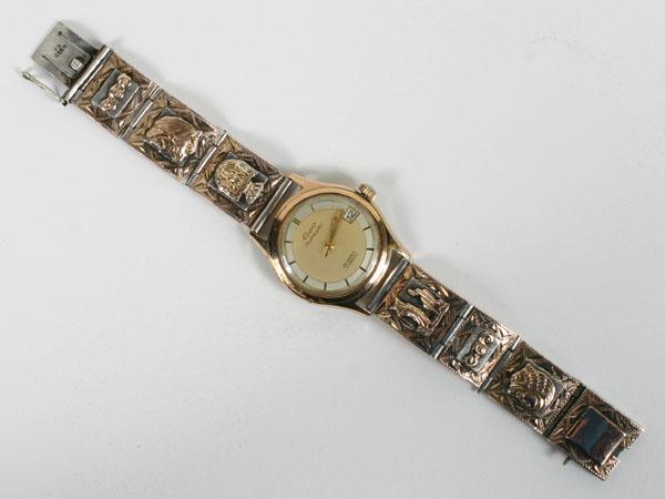 Mexican sterling silver watch band,