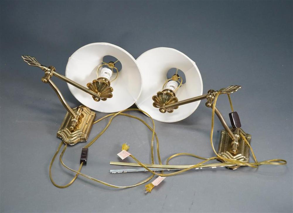 PAIR BRASS SWING OUT WALL LAMPSPair 3274ac