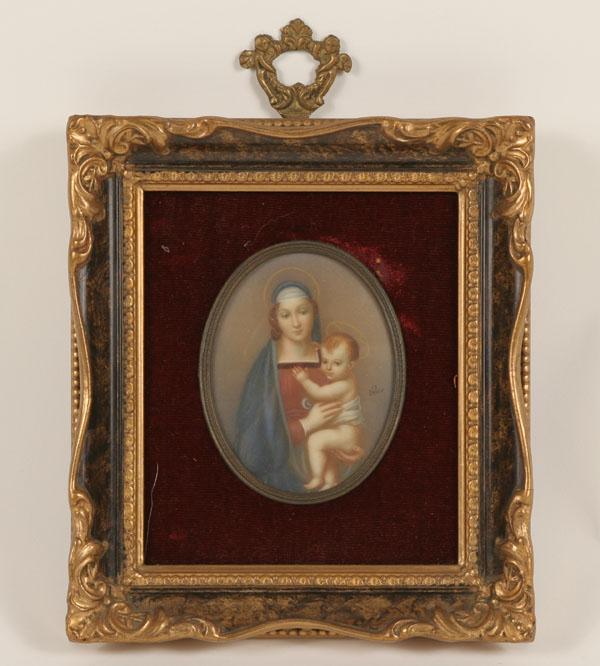 Miniature painting on ivory by 50bb0