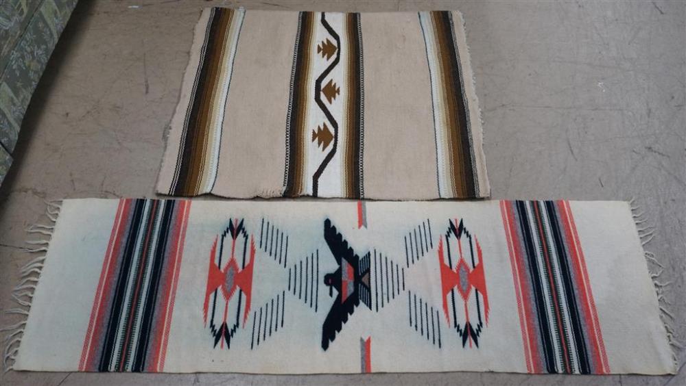TWO SOUTHWEST WOVEN RUGS LARGER  3274e8