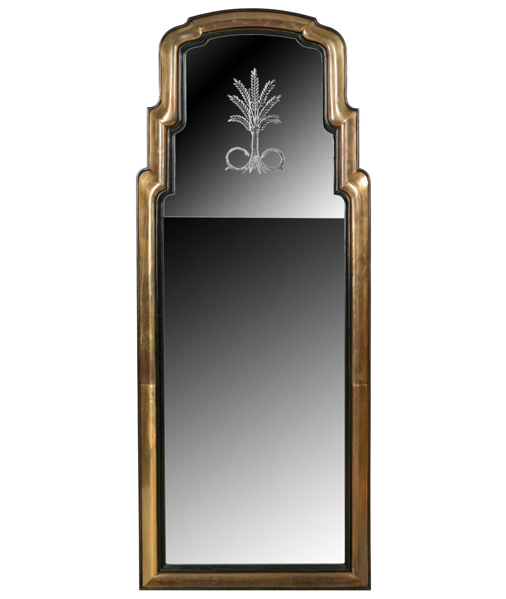 CHAPMAN WALL MIRRORbrass and ebonized