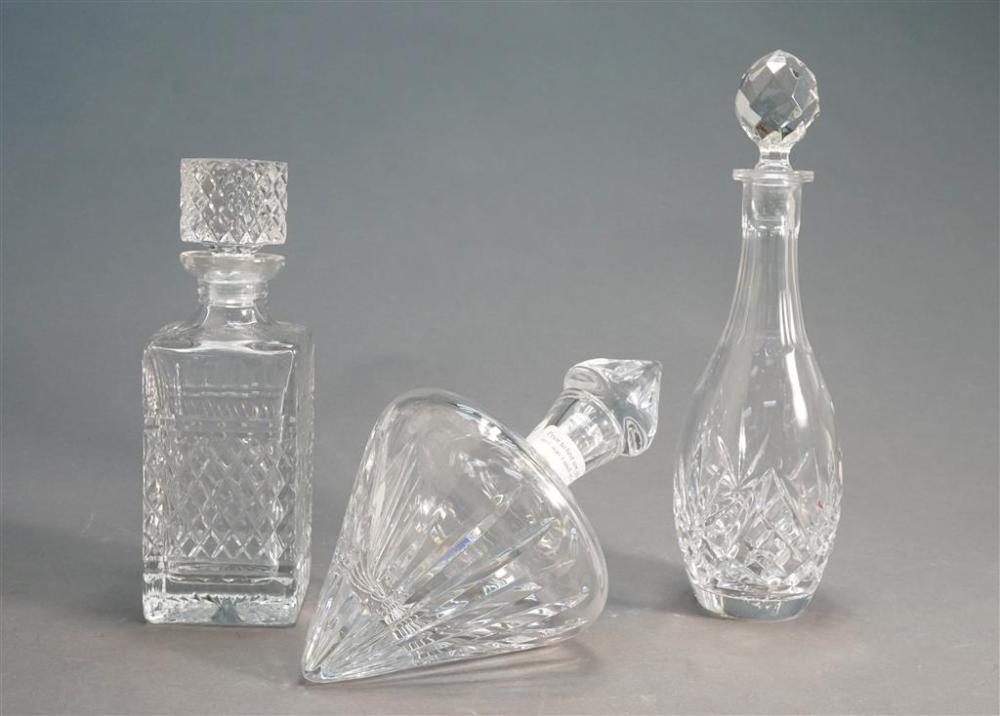 THREE WATERFORD CRYSTAL DECANTERSThree 327592