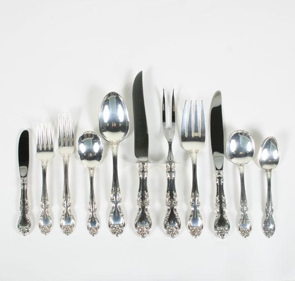 Gorham sterling flatware in the Melrose