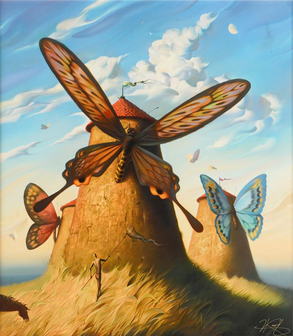 GICLEE PRINT OF BUTTERFLY WINDMILLSprinted