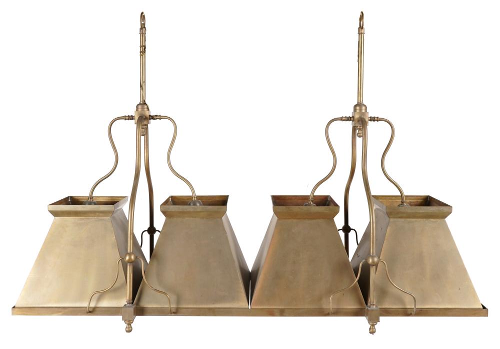 BRASS POOL TABLE CEILING LIGHT