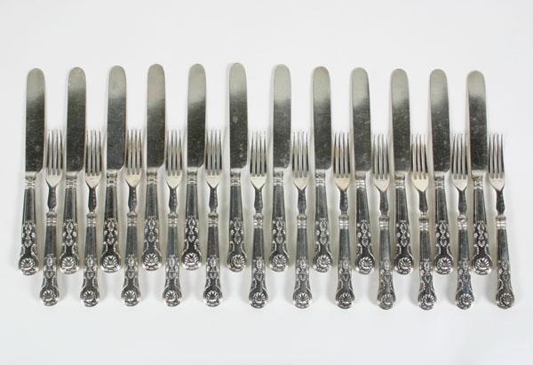 Sheffield sterling knives and forks,
