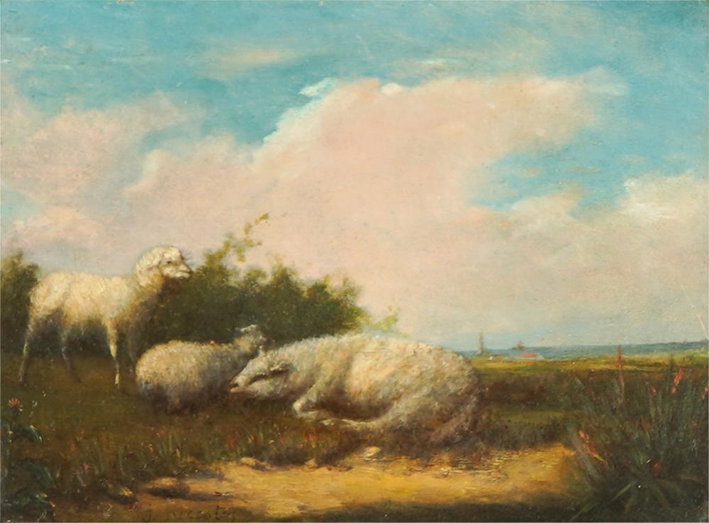 J DECOSTA SHEEP IN LANDSCAPEoil 327674