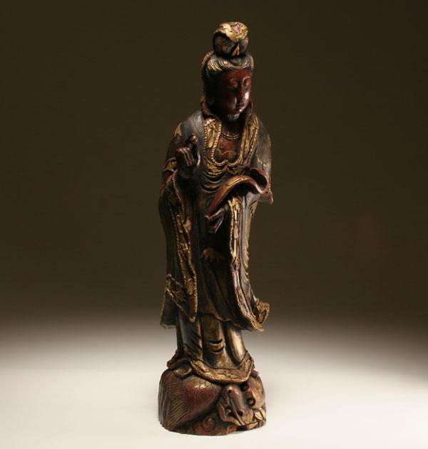 Large Chinese female deity wooden 50bd9