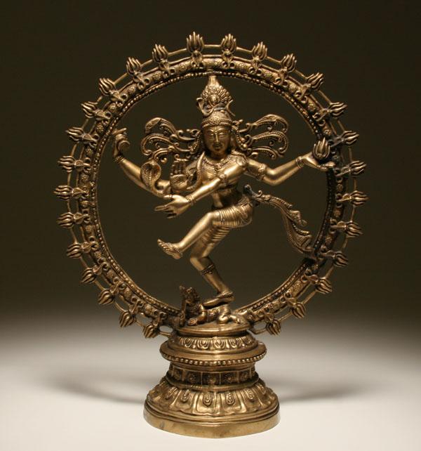 Indian brass figure of Shiva dancing 50bda