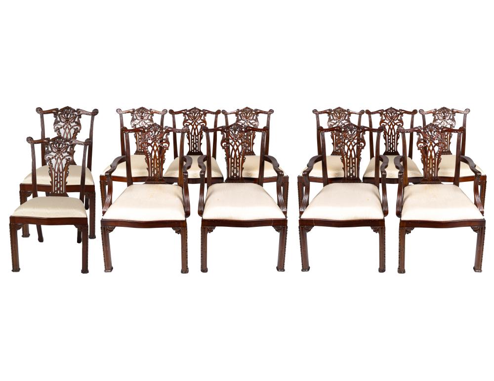 TWELVE MAITLAND SMITH MAHOGANY DINING