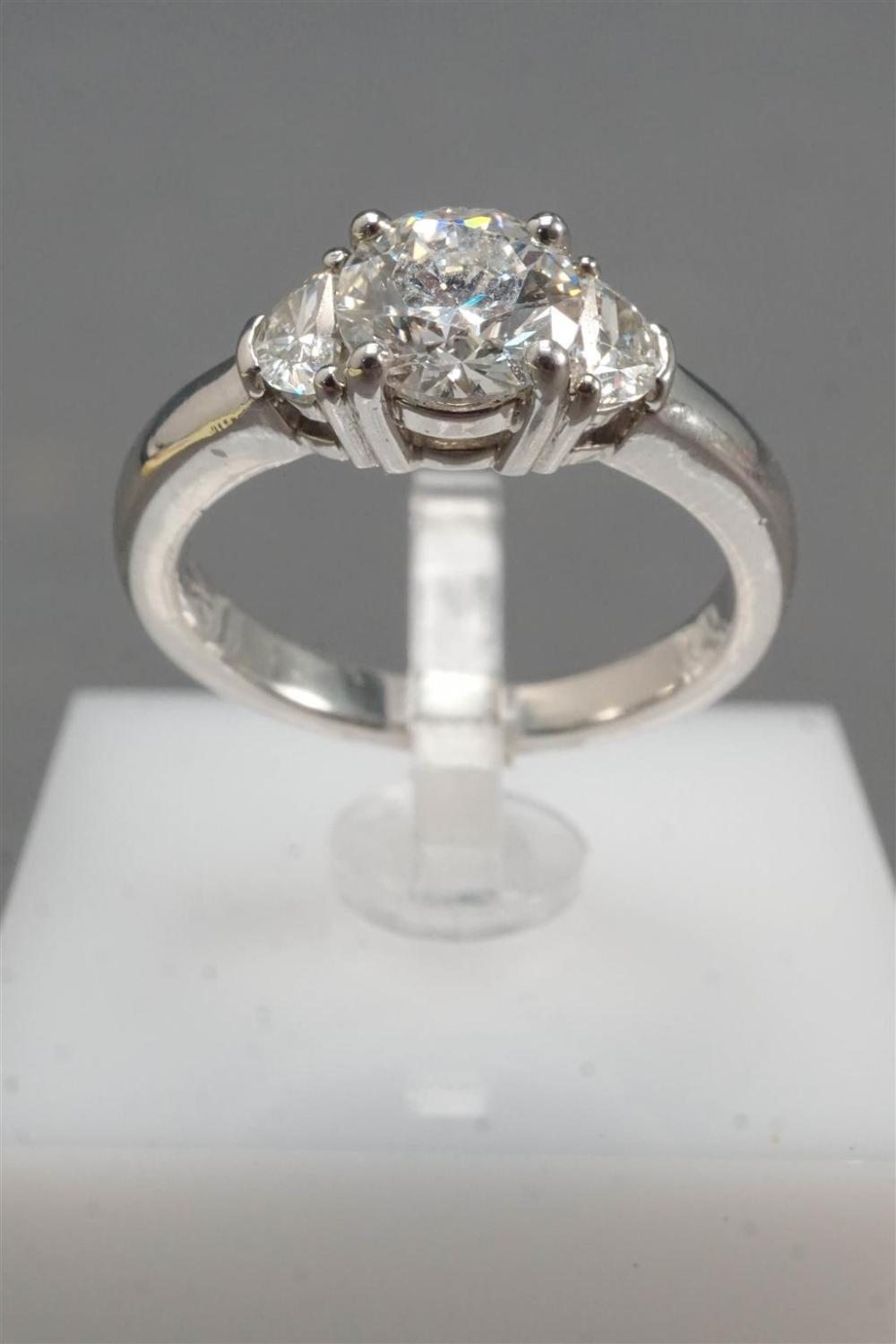 PLATINUM AND DIAMOND RING, CENTER