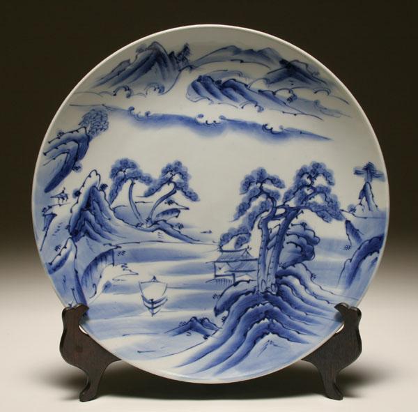 Porcelain charger blue and white 50be8