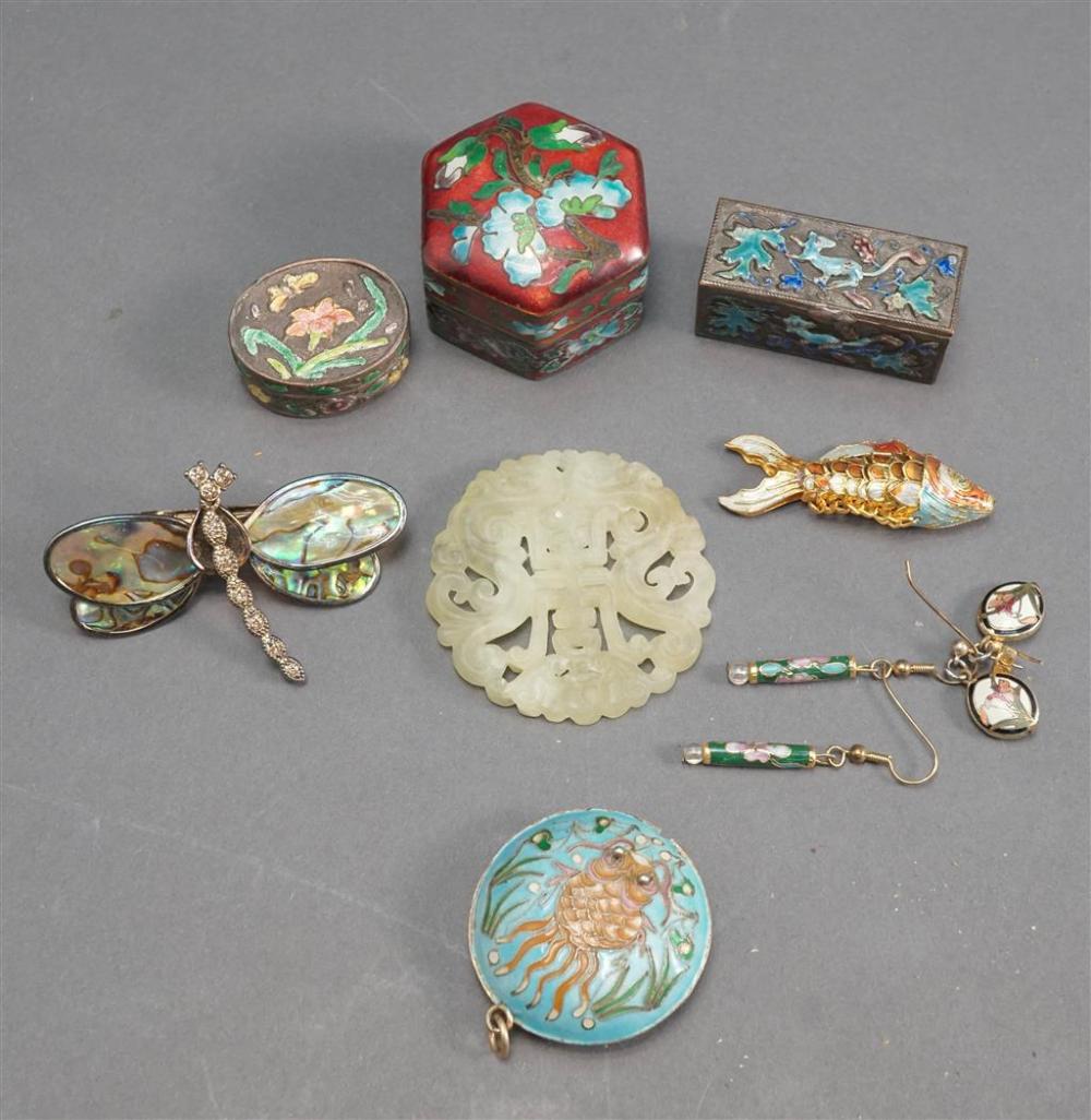 COLLECTION OF ASIAN ENAMEL CABINET