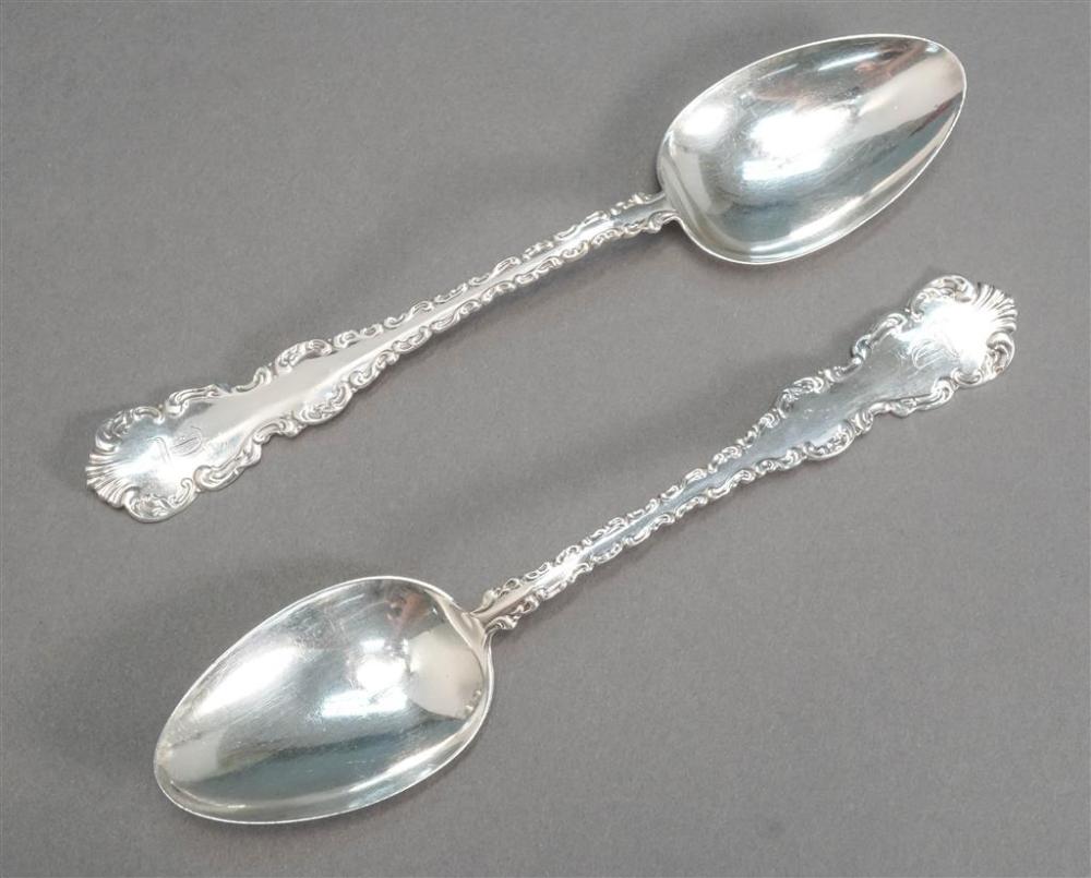 PAIR OF STERLING SILVER TABLESPOONS 32772a